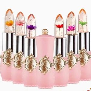 Perfect Gift! Crystal Flower color changing Jelly Lipstick